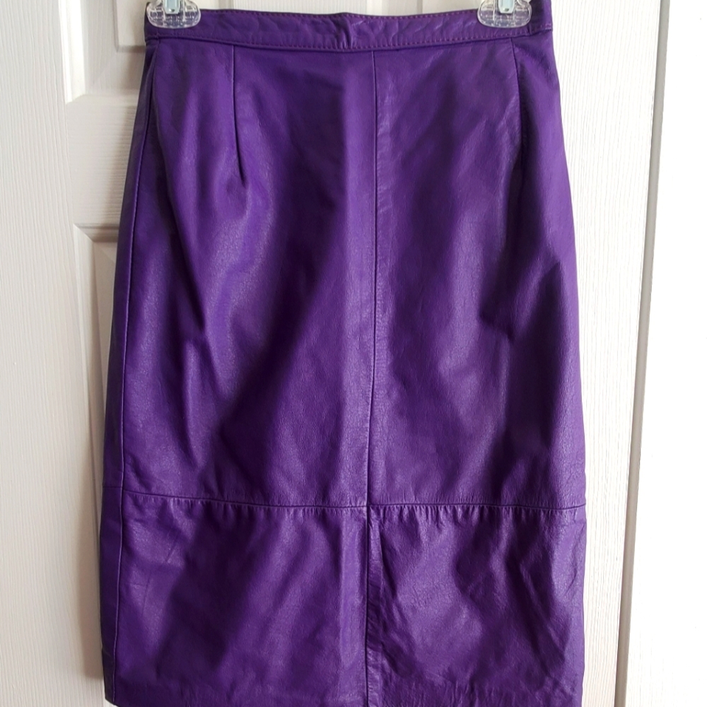 Genuine Leather Pencil Skirt